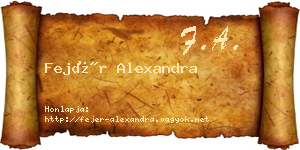 Fejér Alexandra névjegykártya