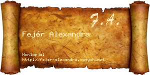 Fejér Alexandra névjegykártya