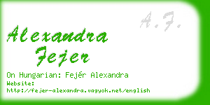alexandra fejer business card