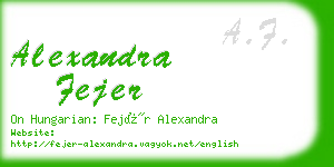 alexandra fejer business card